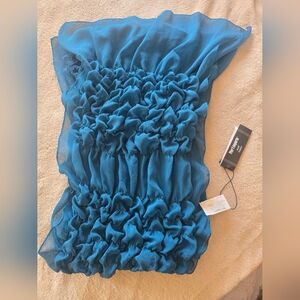 Pier 1 Blue Ruffle Scarf